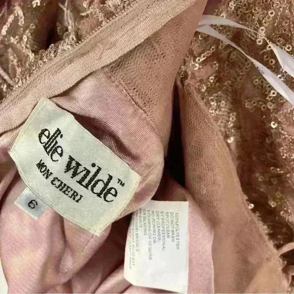 Ellie Wilde Floral Sequin Fit & Flare Tulle Sequin Corset Prom Dress Womens 6 - Picture 14 of 16